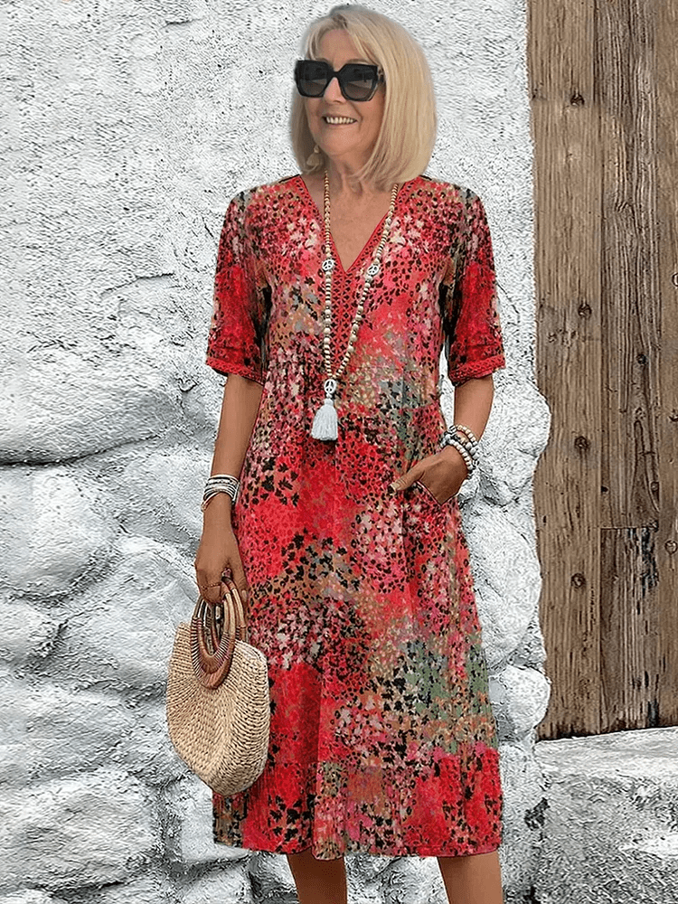Amara Petal Women’s Floral Midi Dress