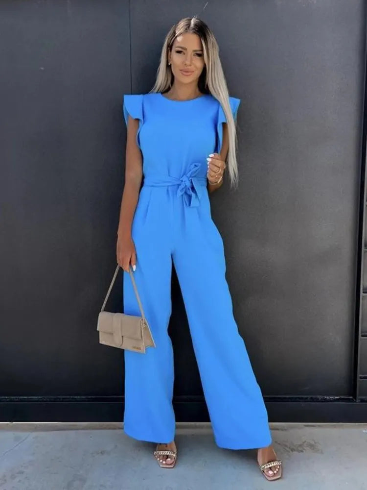 Siena Elegant Jumpsuit with Belt for Women