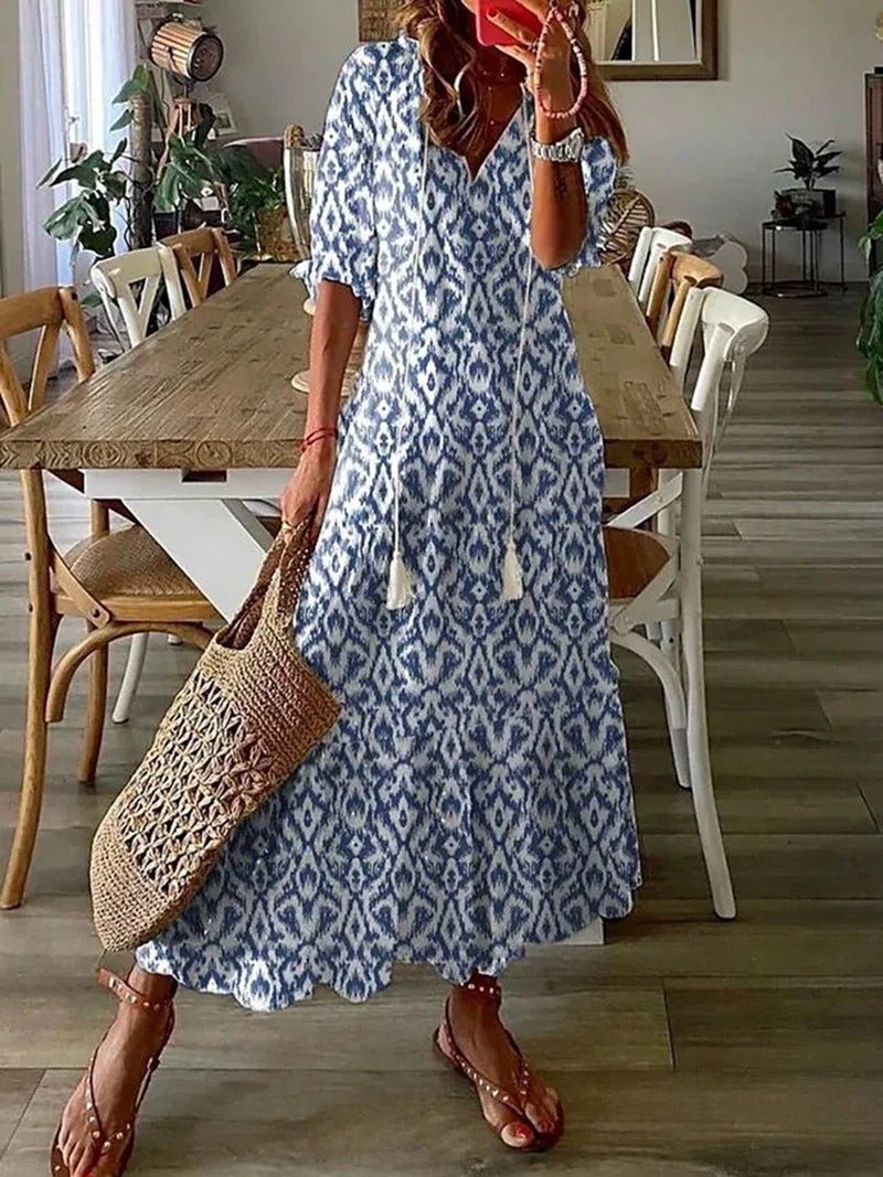 Capri Women’s Boho Maxi Dress - Figure-Flattering