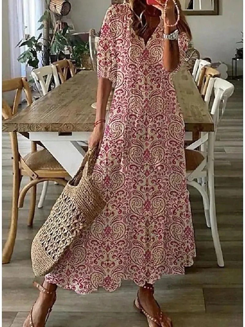 Capri Women’s Boho Maxi Dress - Figure-Flattering