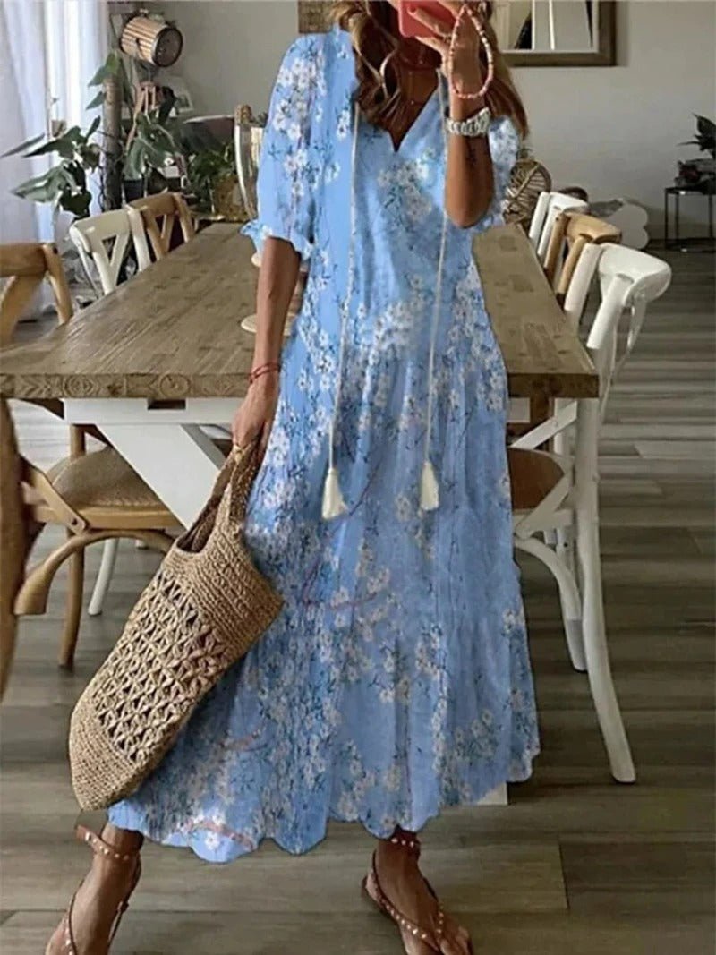 Capri Women’s Boho Maxi Dress - Figure-Flattering