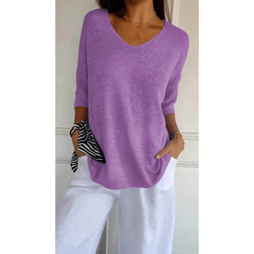Harper Elegant V-Neck Women’s Shirt