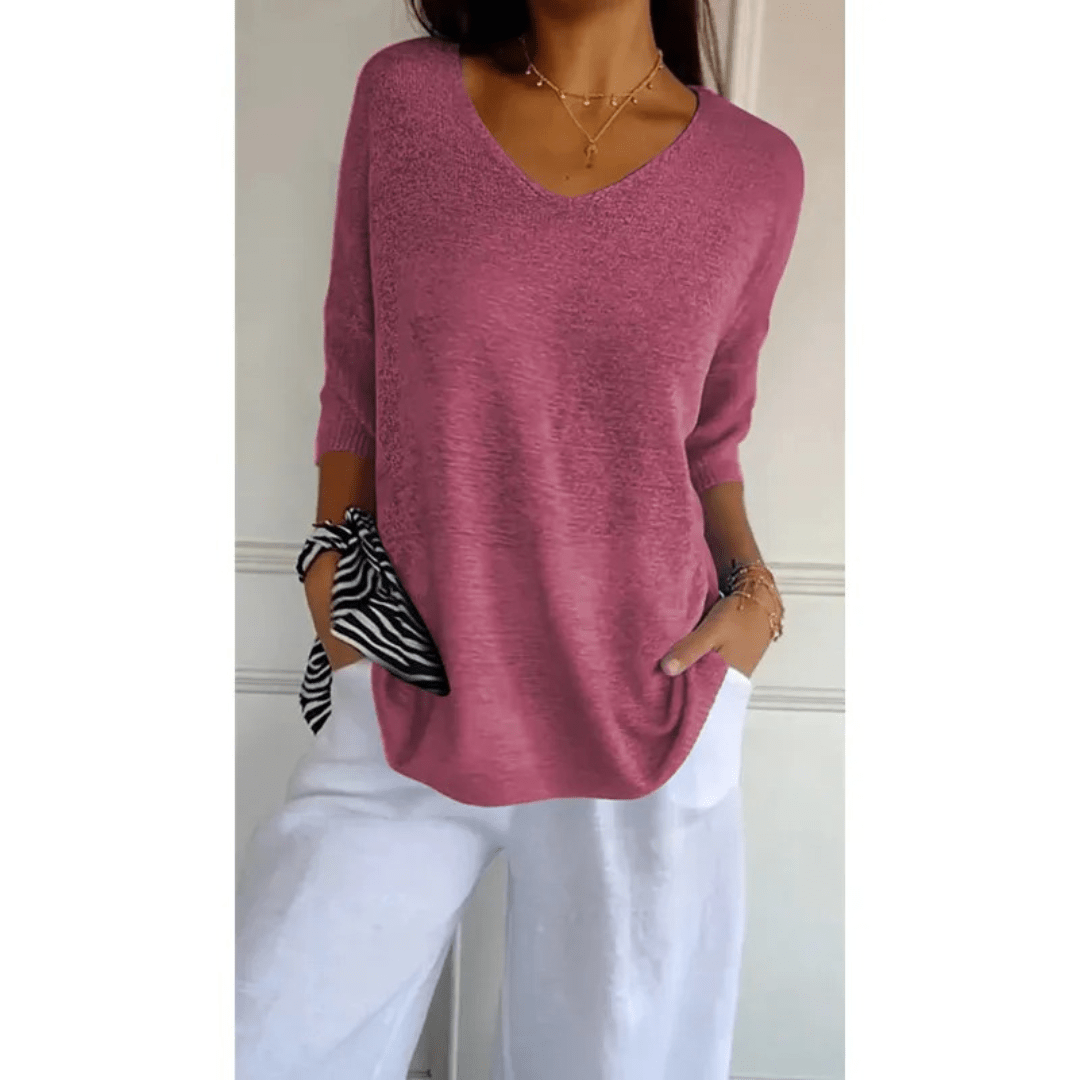 Harper Elegant V-Neck Women’s Shirt