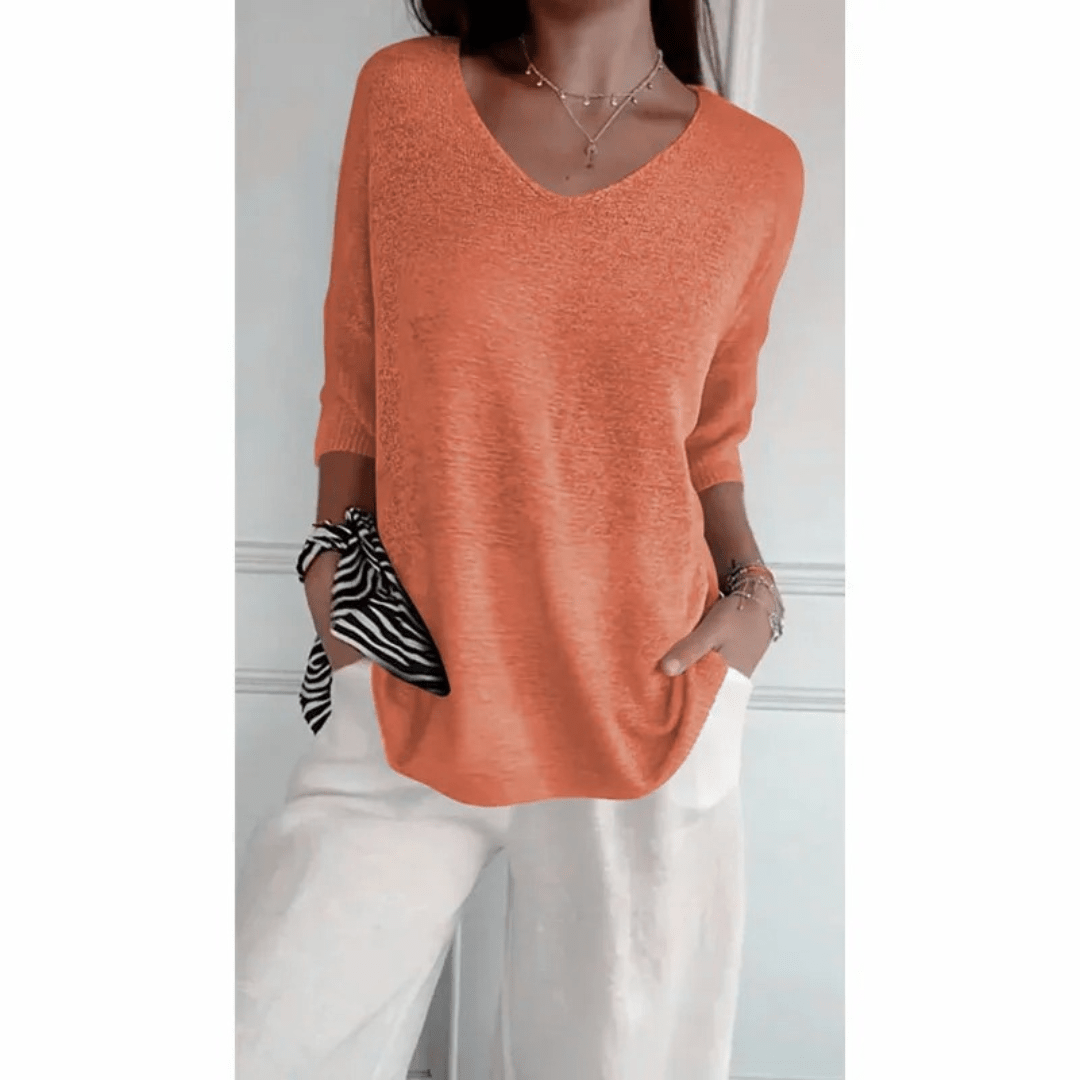 Harper Elegant V-Neck Women’s Shirt