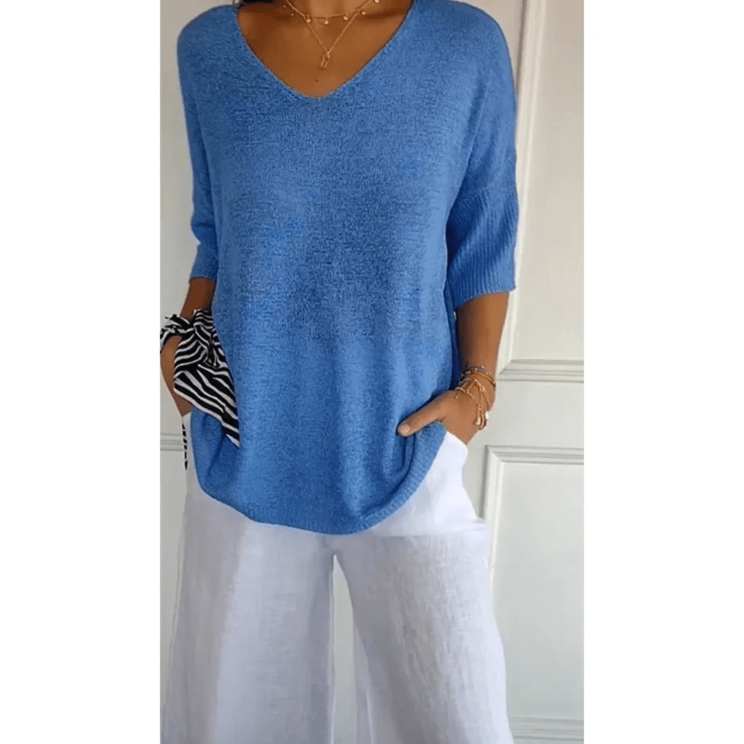 Harper Elegant V-Neck Women’s Shirt