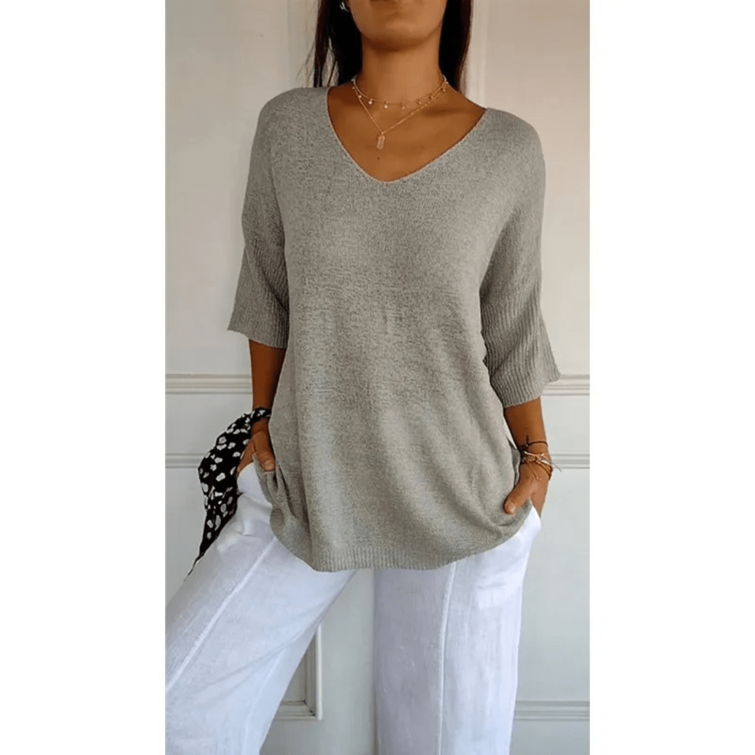 Harper Elegant V-Neck Women’s Shirt