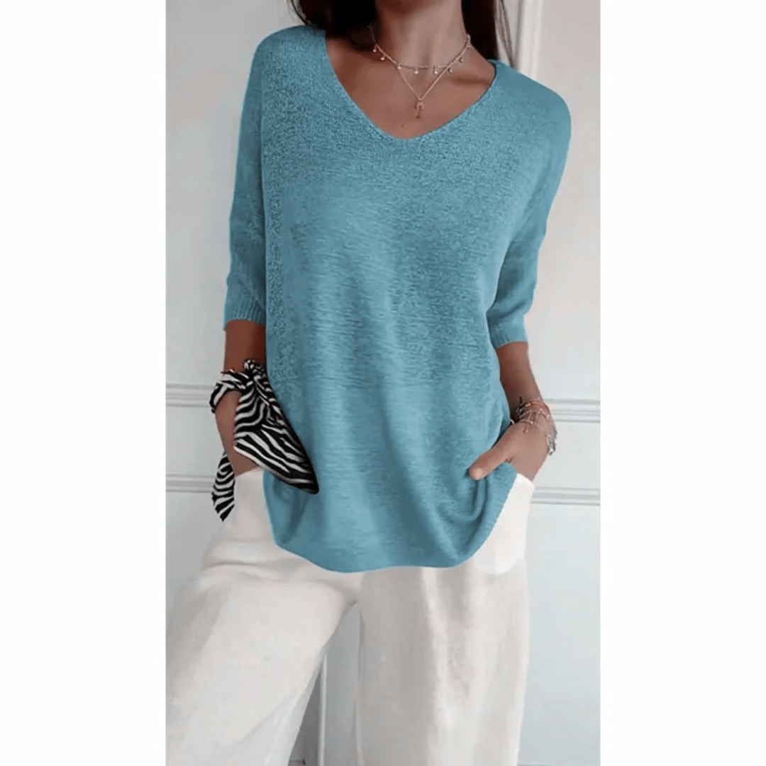 Harper Elegant V-Neck Women’s Shirt
