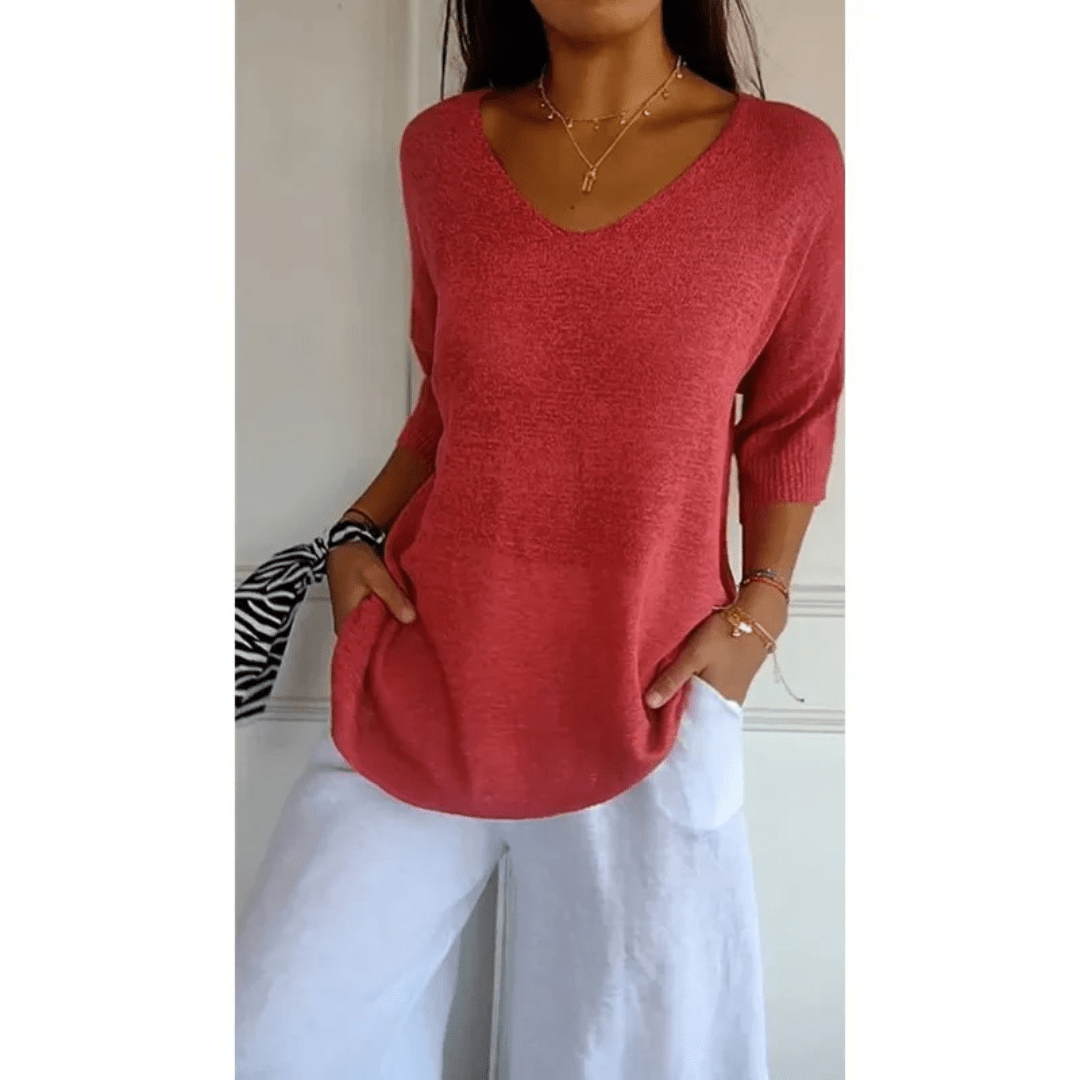 Harper Elegant V-Neck Women’s Shirt