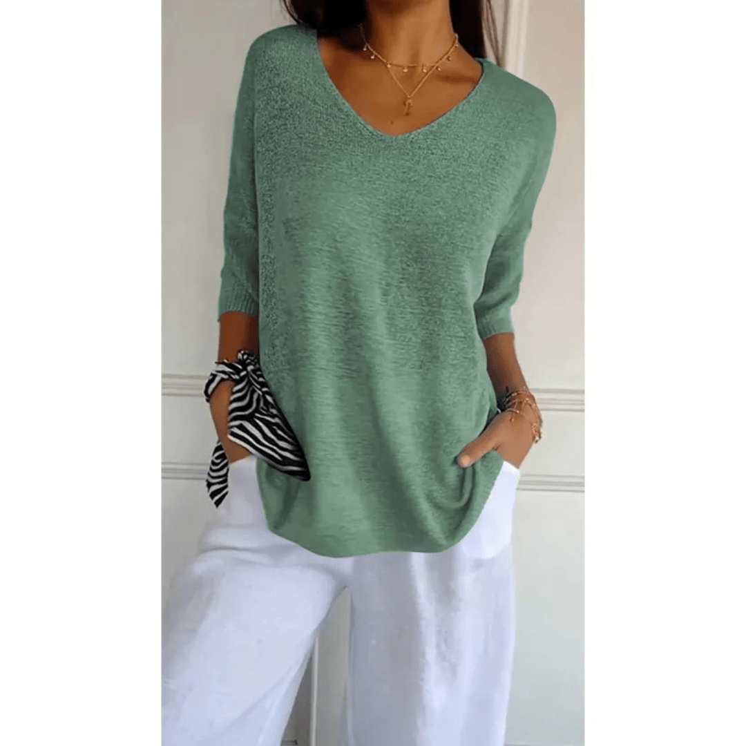 Harper Elegant V-Neck Women’s Shirt