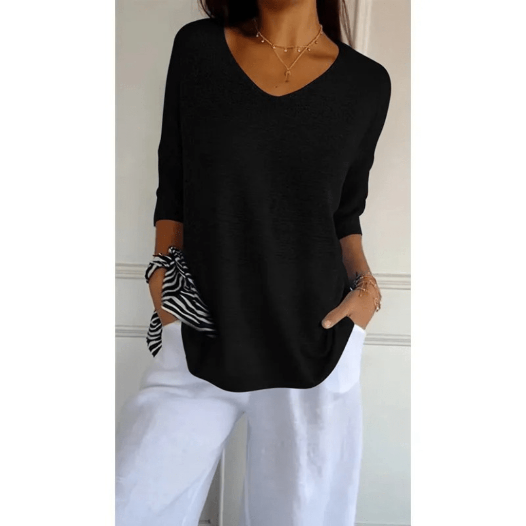 Harper Elegant V-Neck Women’s Shirt
