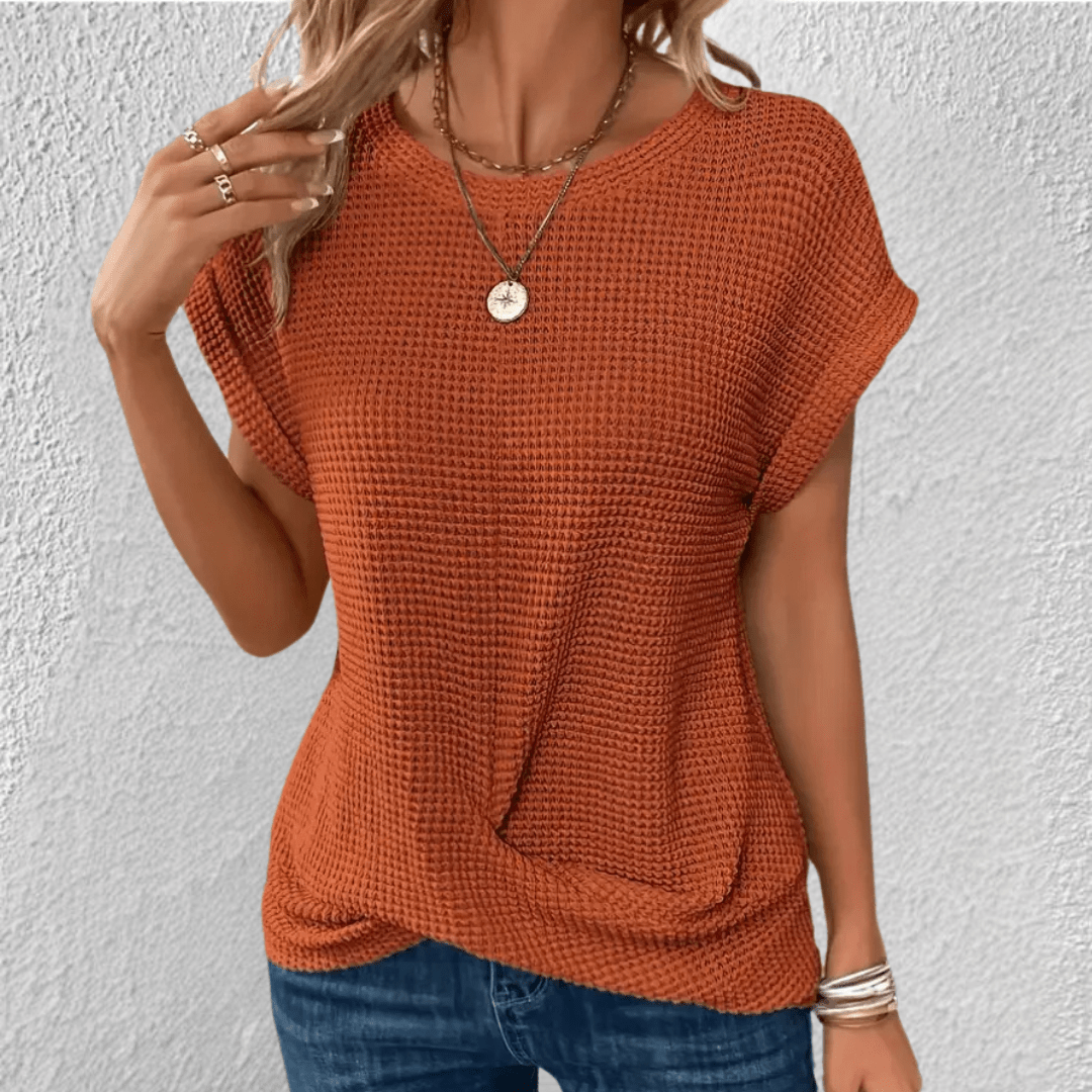 Sasha Sculpt Women’s Waffle-Knit Top