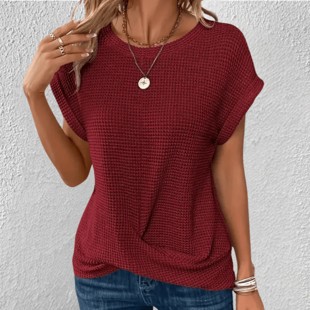 Sasha Sculpt Women’s Waffle-Knit Top