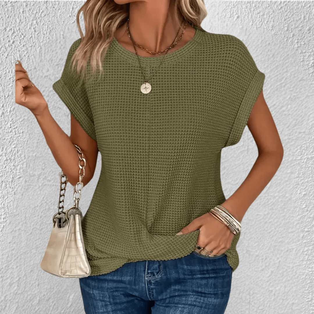 Sasha Sculpt Women’s Waffle-Knit Top