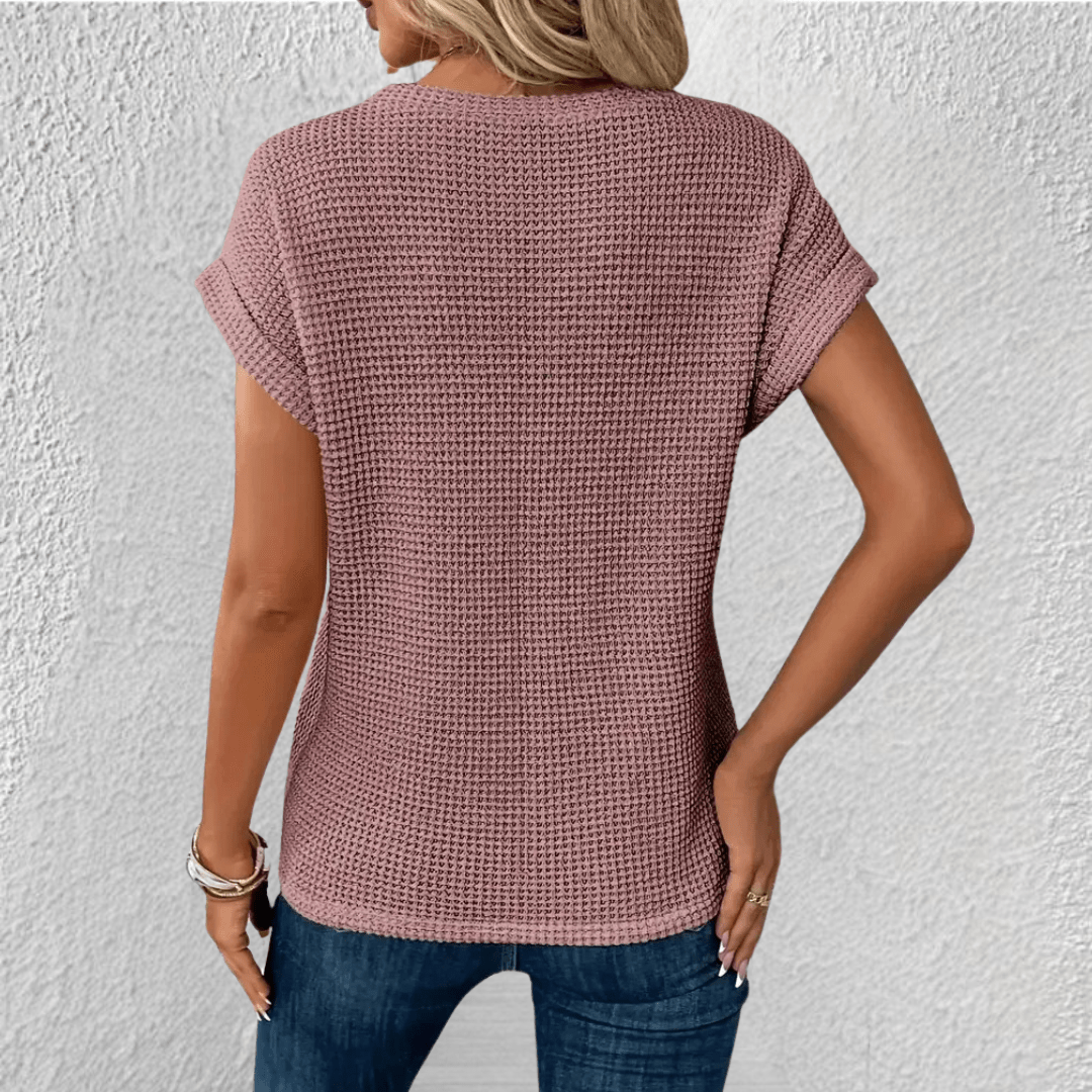 Sasha Sculpt Women’s Waffle-Knit Top