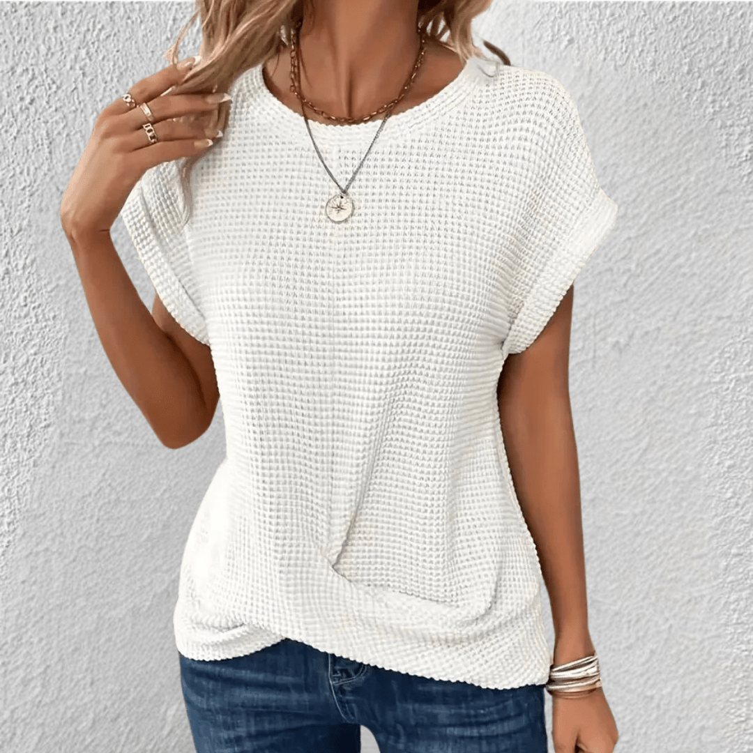 Sasha Sculpt Women’s Waffle-Knit Top