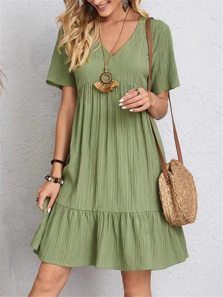 Aurelia Classic V-Neck Slim Shaping Dress