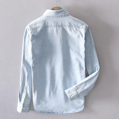 Heritage Cotton Denim Button-Down for Men