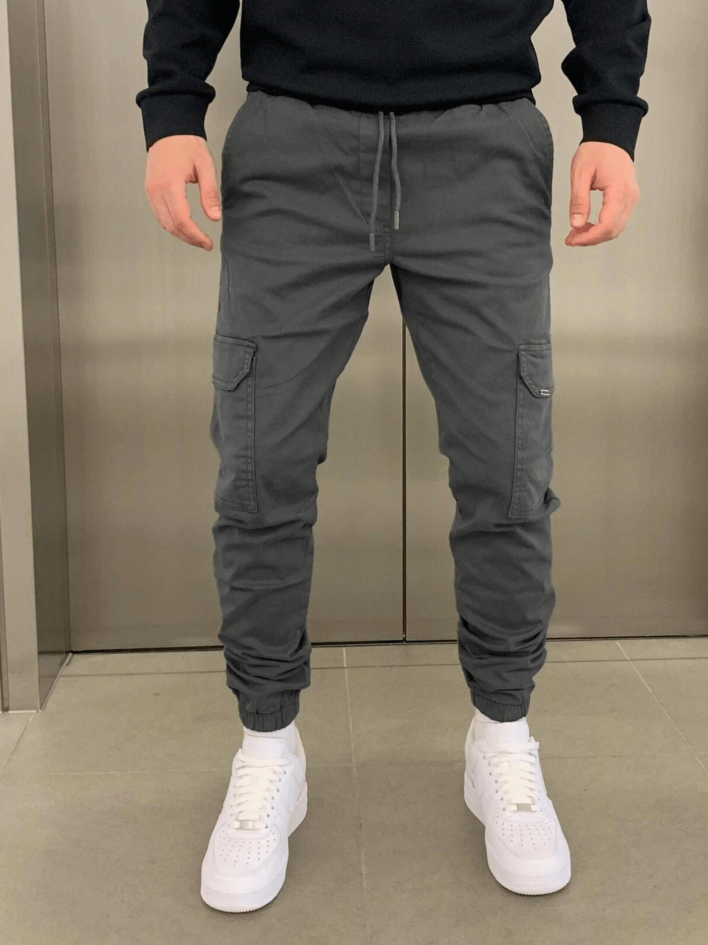 Fitted Cargo Jogger Pants for Men
