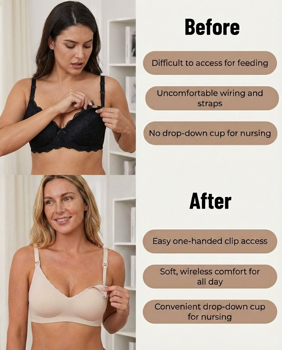 Aria Maternity Nursing Bra shaping result
