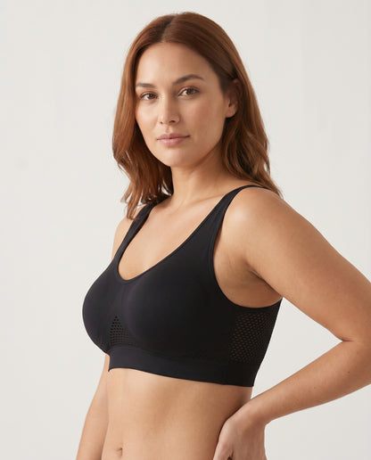 Ava Airflow Wirefree Comfort Bra Black Side View