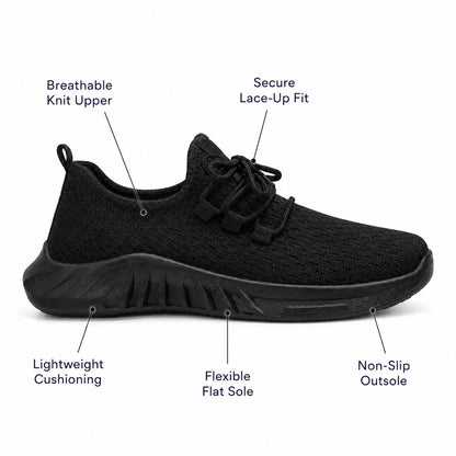 Bloom Comfortable Flat Shoes For Women Colour Black Feature Diagram
