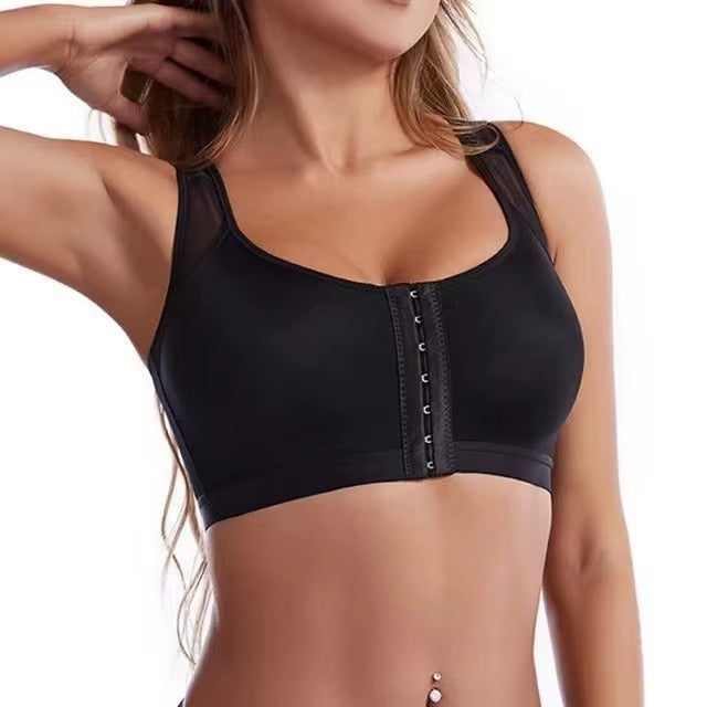 Calira Front Closure Full Coverage Bra Black Front Closure Detail