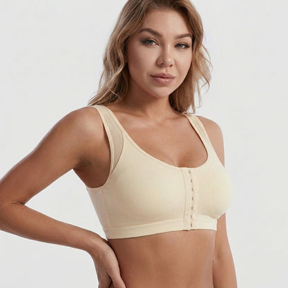 Calira Front Closure Full Coverage Bra Nude Three Quarter