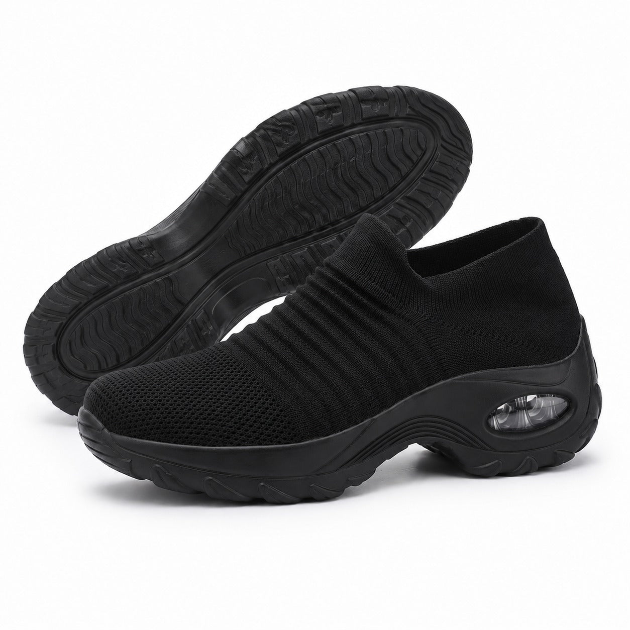 Carestep Non Slip Nursing Shoes For Women Colour All Black Outsole Detail