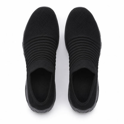 Carestep Non Slip Nursing Shoes For Women Colour All Black Top Down Detail