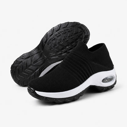 Carestep Non Slip Nursing Shoes For Women Colour Black White Outsole Detail