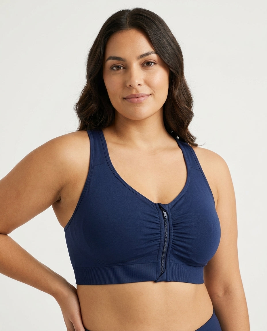 Celeste Ultimate High Impact Sports Bra Navy Model Front
