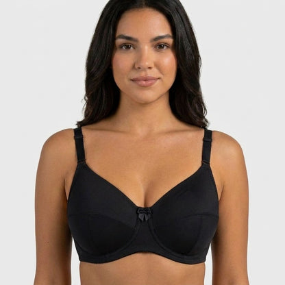 Cora Full Coverage Minimizer Plus Bra Black Front