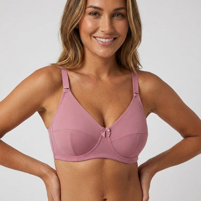 Cora Full Coverage Minimizer Plus Bra Dusty Rose Smiling Front