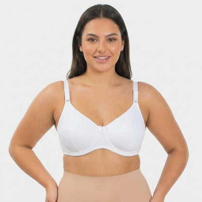 Cora Full Coverage Minimizer Plus Bra White Front