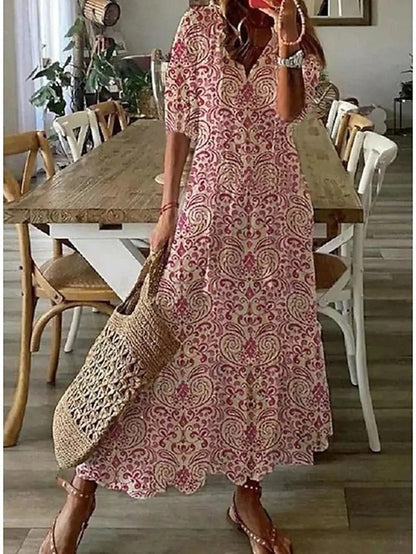 Capri Women’s Boho Maxi Dress - Figure-Flattering
