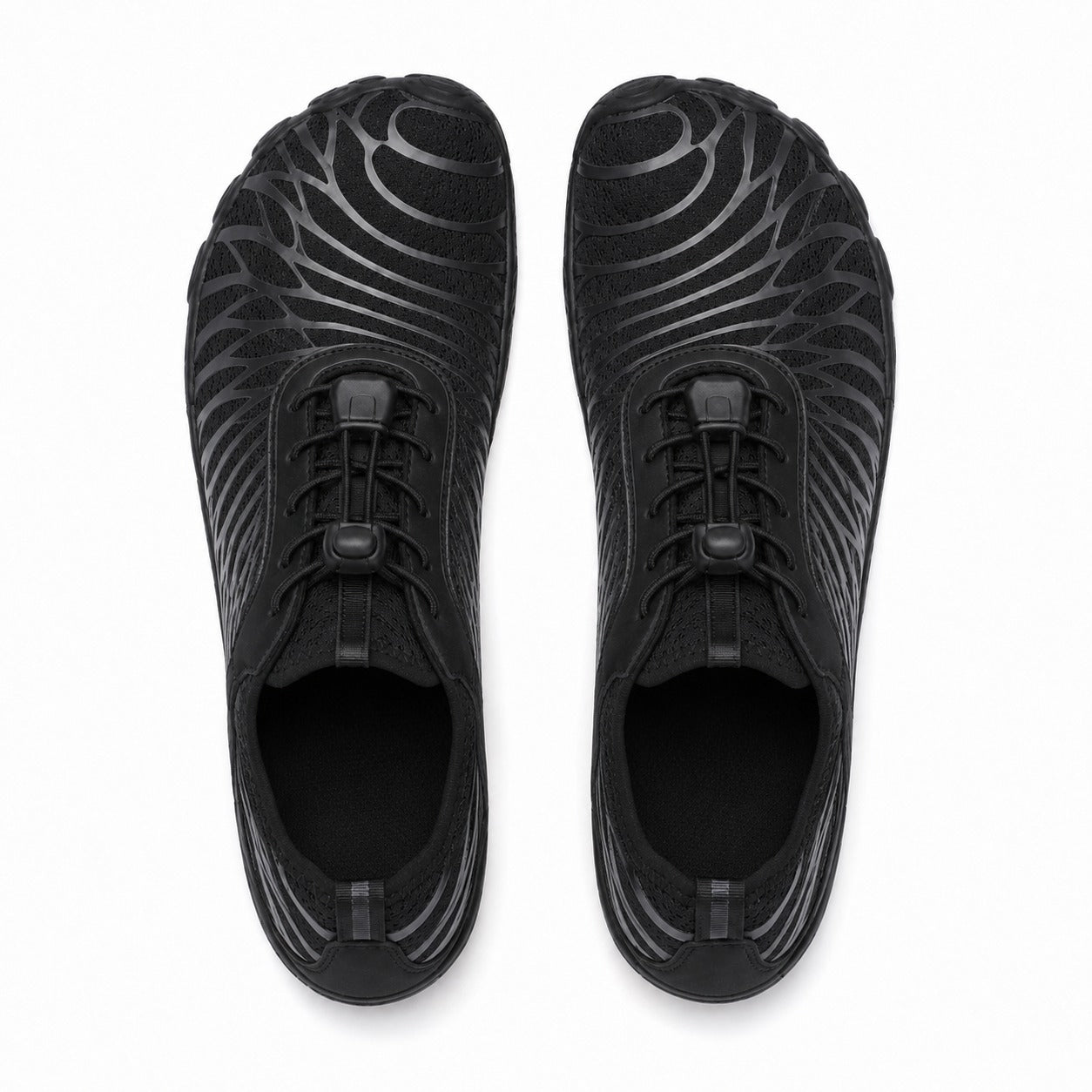 Flux Flexible Sole Barefoot Shoes For Women Colour All Black Top Down Detail
