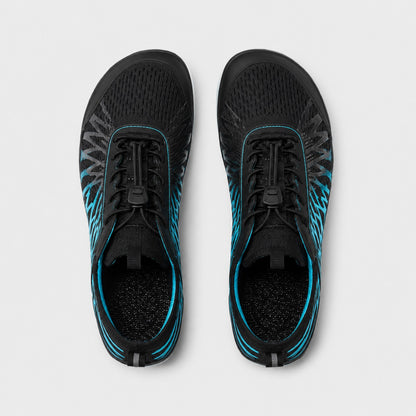 Flux Flexible Sole Barefoot Shoes For Women Colour Black Blue Top Down Detail