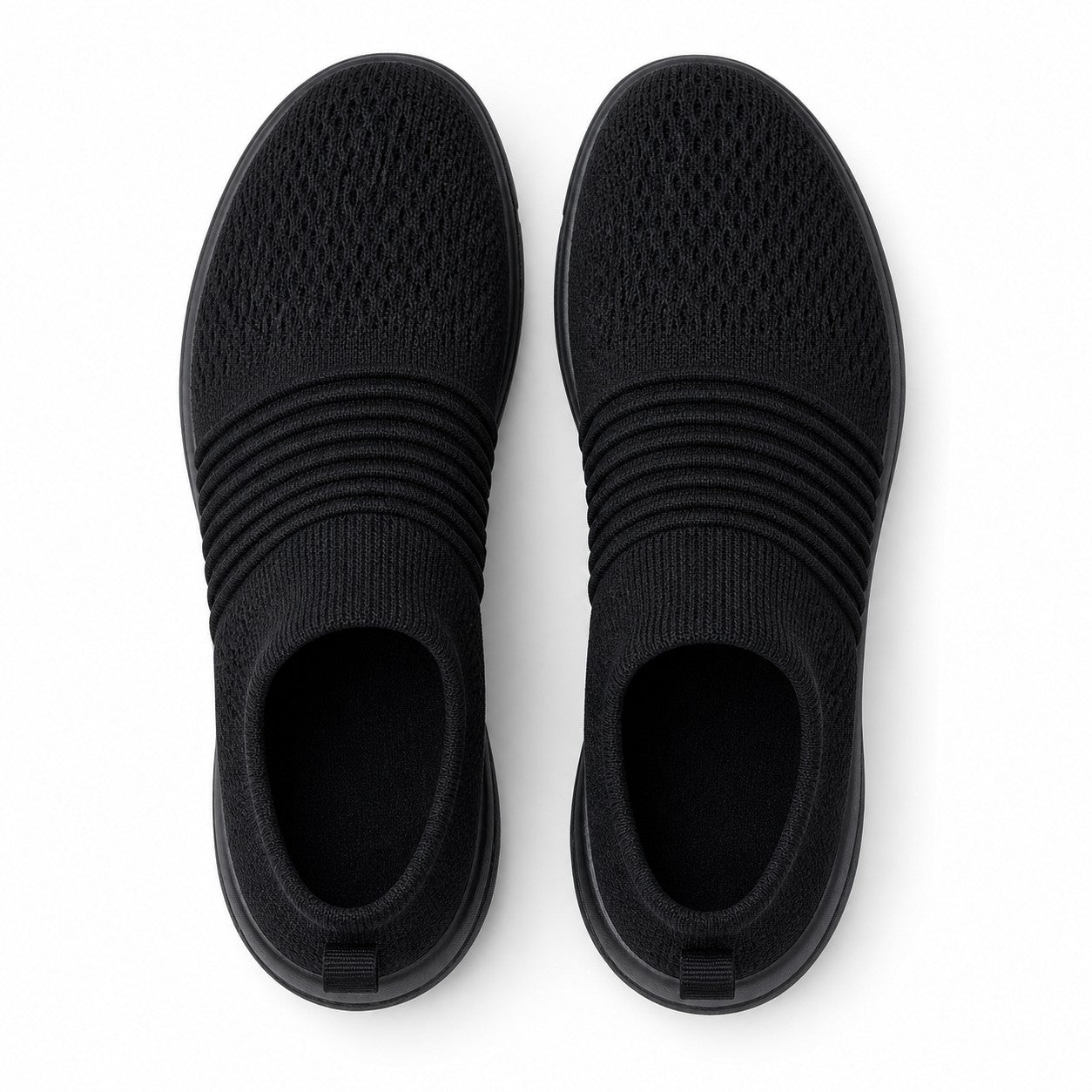 Grace Womens Orthopedic Comfort Shoes Black Slip On Top Down Detail