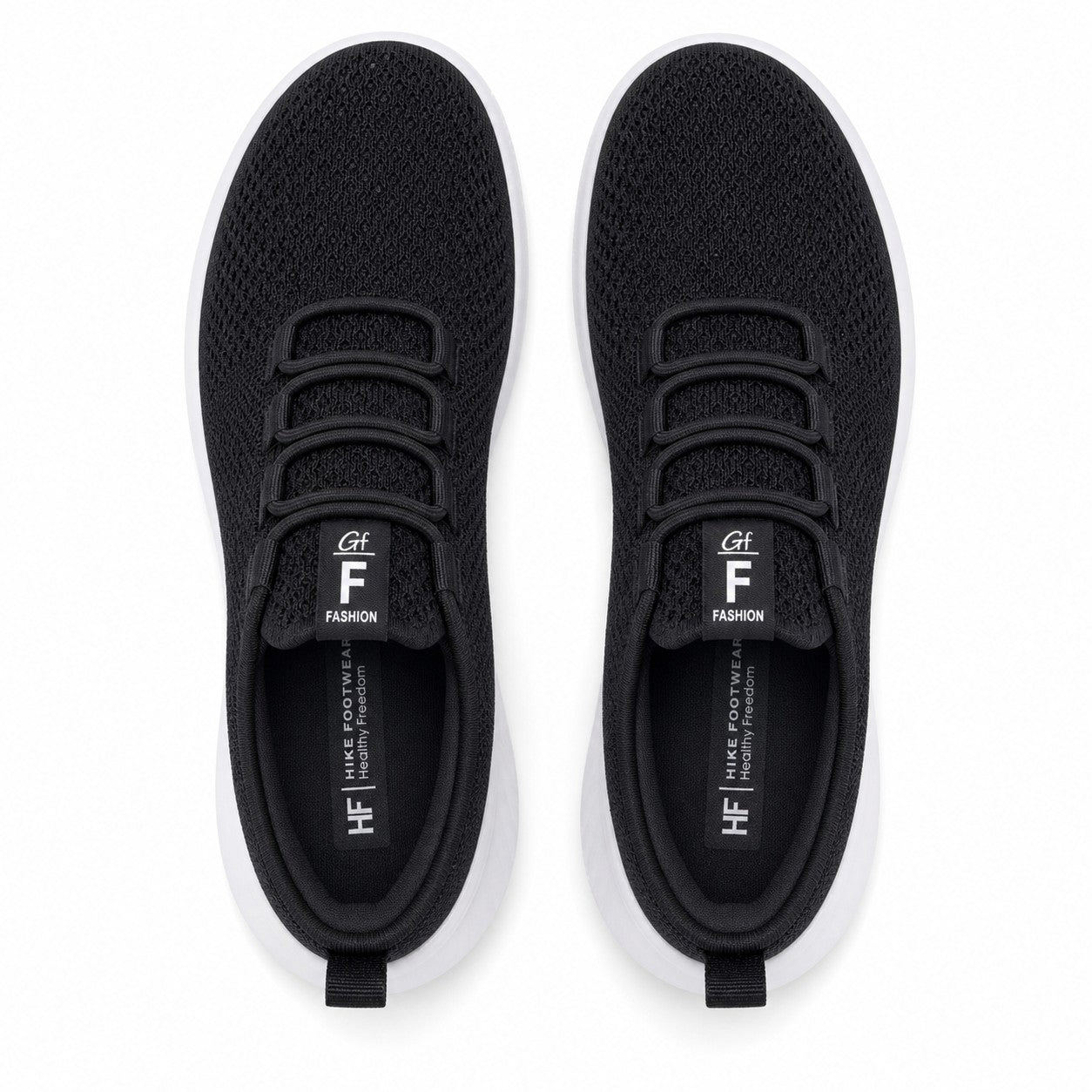 Litestep Womens Everyday Lightweight Sneakers Black Top Down Detail