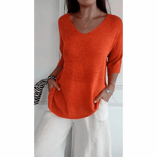 Harper Elegant V-Neck Women’s Shirt