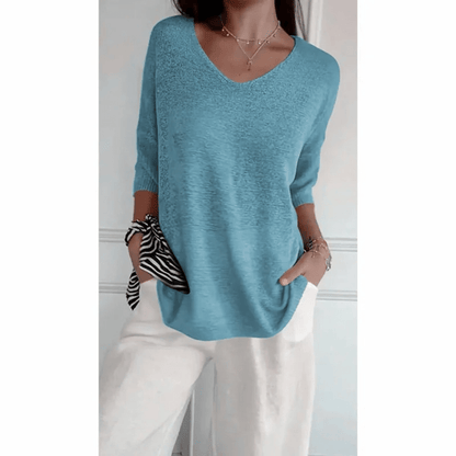 Harper Elegant V-Neck Women’s Shirt