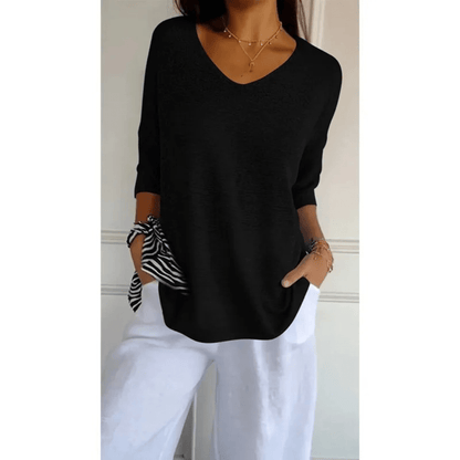 Harper Elegant V-Neck Women’s Shirt