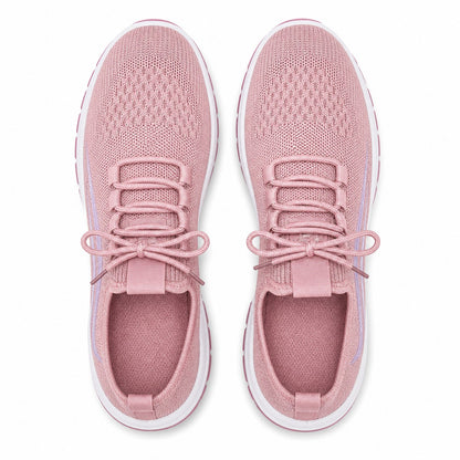 Luma Soft Sole Flyknit Sneakers For Women Blush Pink Top Down Detail