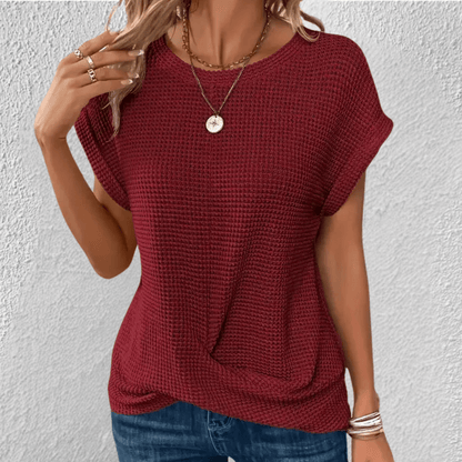 Sasha Sculpt Women’s Waffle-Knit Top