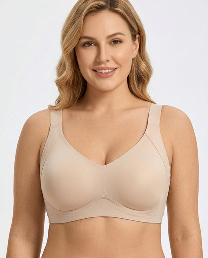 Mabel Wide Strap Wirefree Support Bra Nude Cup Support Detail