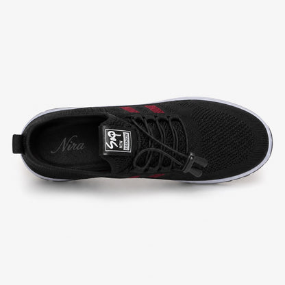 Nira Anti Slip Lightweight Walking Shoes For Women Colour Black Top Down Detail