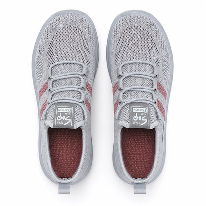 Nira Anti Slip Lightweight Walking Shoes For Women Colour Grey Top Down Detail
