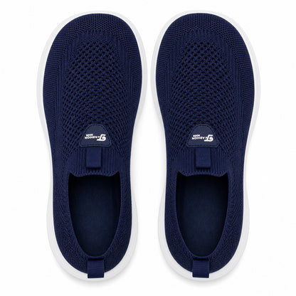 Nora Comfort Wide Toe Shoes For Women Navy Top Down Detail