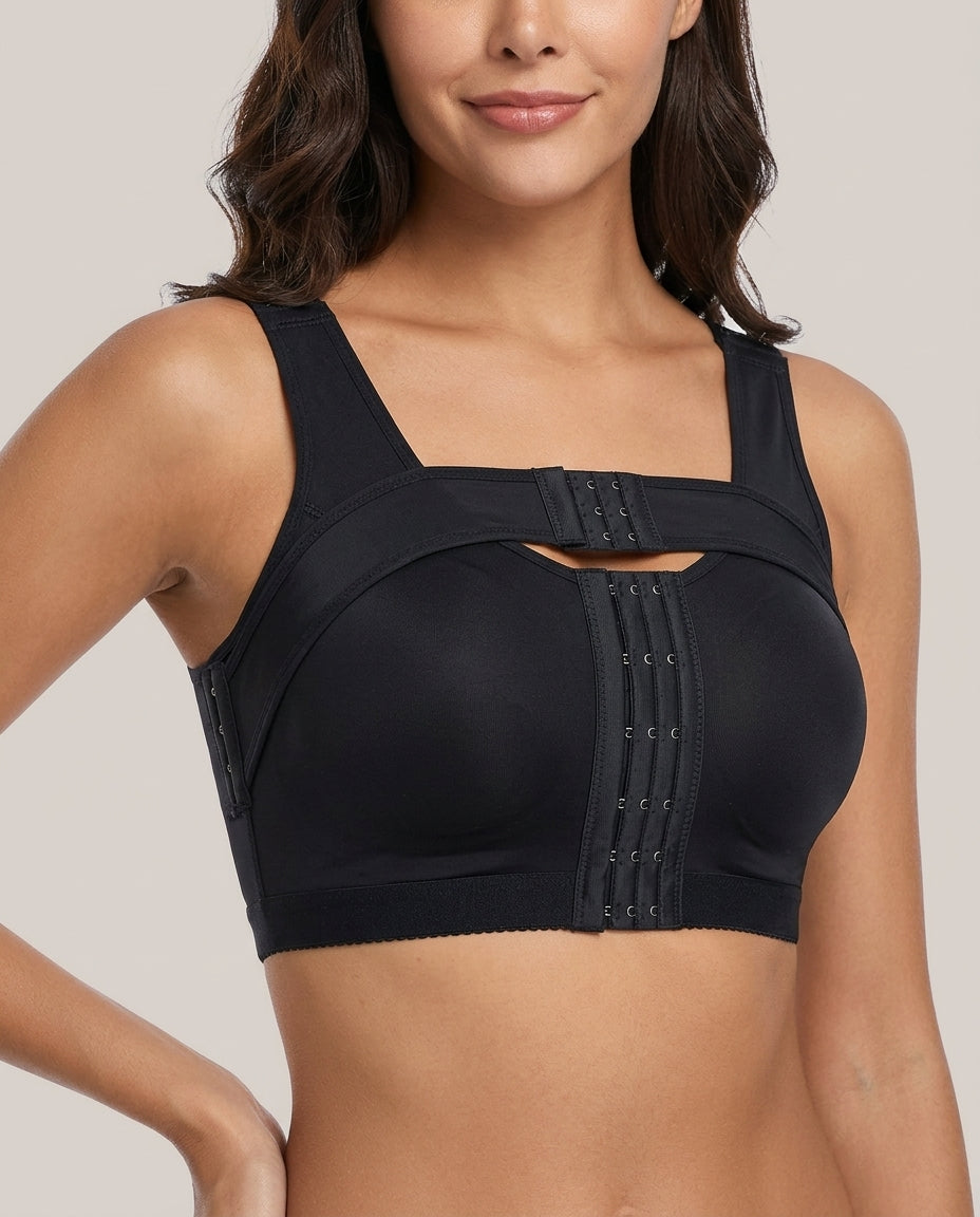Nora Post Surgery Front Closure Bra Black Model Front