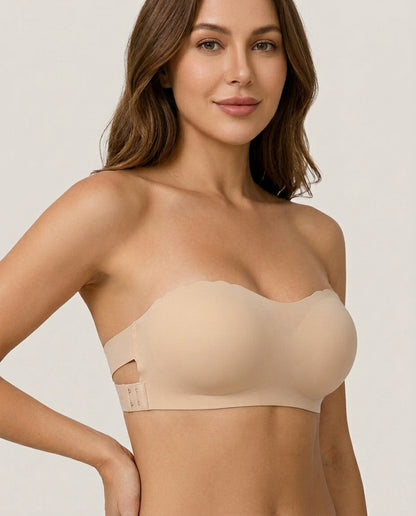 Ophelia Crossback Strapless Bandeau Bra Nude Side Support Detail